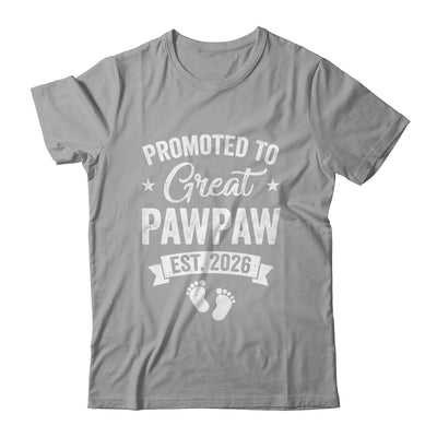Promoted To Great Pawpaw Est 2026 Pregnancy Announcement Shirt & Hoodie | teecentury