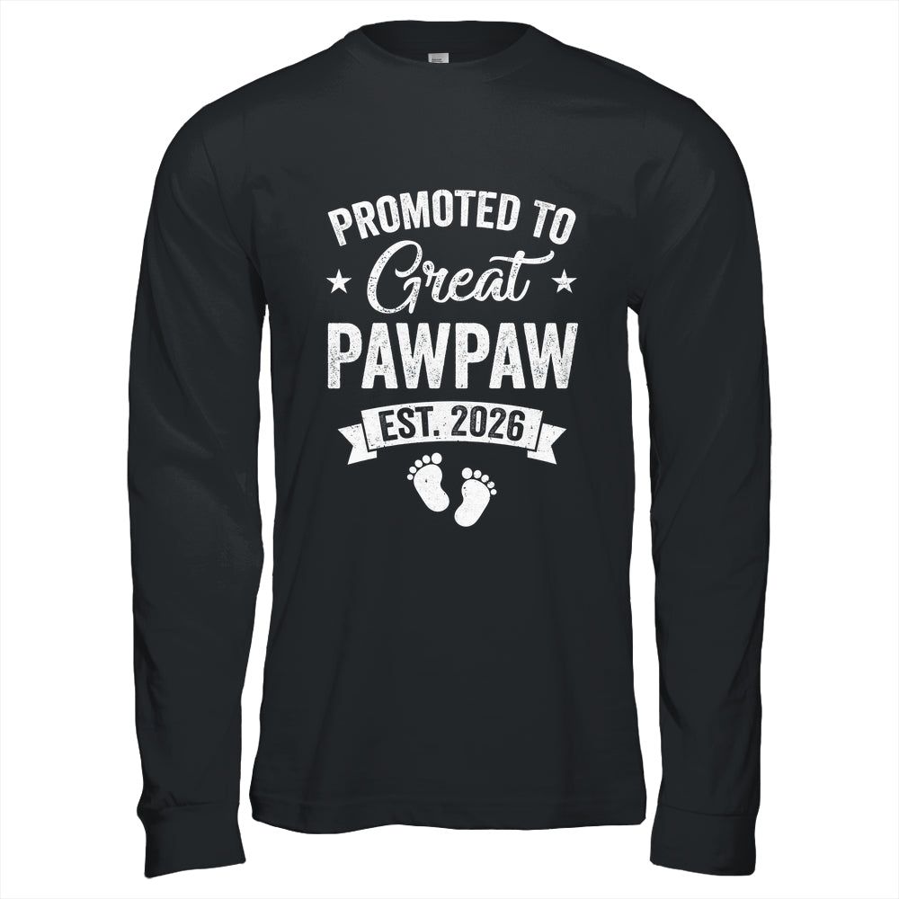 Promoted To Great Pawpaw Est 2026 Pregnancy Announcement Shirt & Hoodie | teecentury