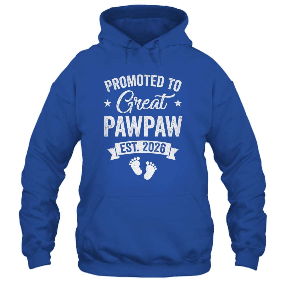 Promoted To Great Pawpaw Est 2026 Pregnancy Announcement Shirt & Hoodie | teecentury