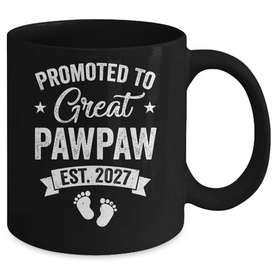 Promoted To Great Pawpaw Est 2027 Pregnancy Announcement Mug | teecentury