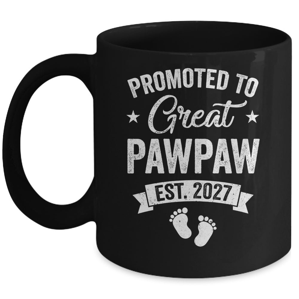 Promoted To Great Pawpaw Est 2027 Pregnancy Announcement Mug | teecentury
