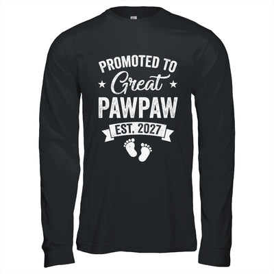 Promoted To Great Pawpaw Est 2027 Pregnancy Announcement Shirt & Hoodie | teecentury