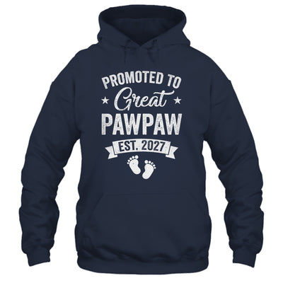 Promoted To Great Pawpaw Est 2027 Pregnancy Announcement Shirt & Hoodie | teecentury