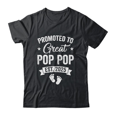 Promoted To Great Pop Pop Est 2025 Pregnancy Announcement Shirt & Hoodie | teecentury