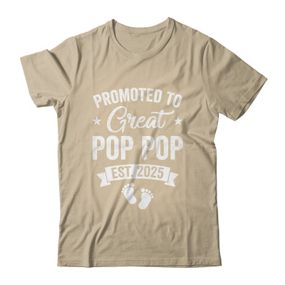 Promoted To Great Pop Pop Est 2025 Pregnancy Announcement Shirt & Hoodie | teecentury