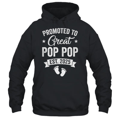 Promoted To Great Pop Pop Est 2025 Pregnancy Announcement Shirt & Hoodie | teecentury