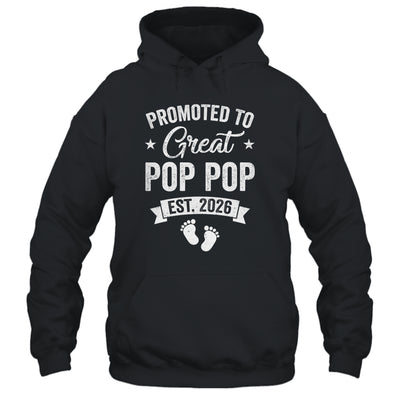Promoted To Great Pop Pop Est 2026 Pregnancy Announcement Shirt & Hoodie | teecentury