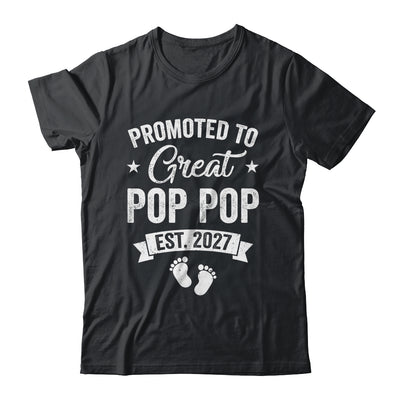 Promoted To Great Pop Pop Est 2027 Pregnancy Announcement Shirt & Hoodie | teecentury