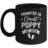 Promoted To Great Poppy Est 2026 Pregnancy Announcement Mug | teecentury