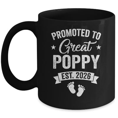 Promoted To Great Poppy Est 2026 Pregnancy Announcement Mug | teecentury