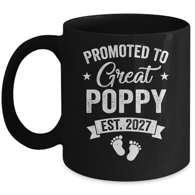 Promoted To Great Poppy Est 2027 Pregnancy Announcement Mug | teecentury