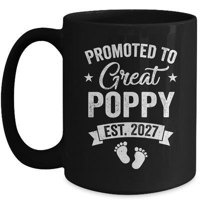 Promoted To Great Poppy Est 2027 Pregnancy Announcement Mug | teecentury