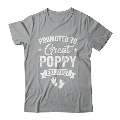 Promoted To Great Poppy Est 2027 Pregnancy Announcement Shirt & Hoodie | teecentury