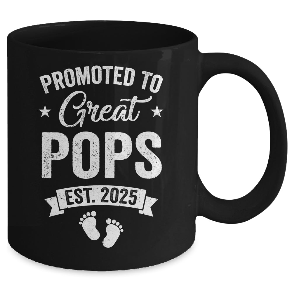 Promoted To Great Pops Est 2025 Pregnancy Announcement Mug | teecentury