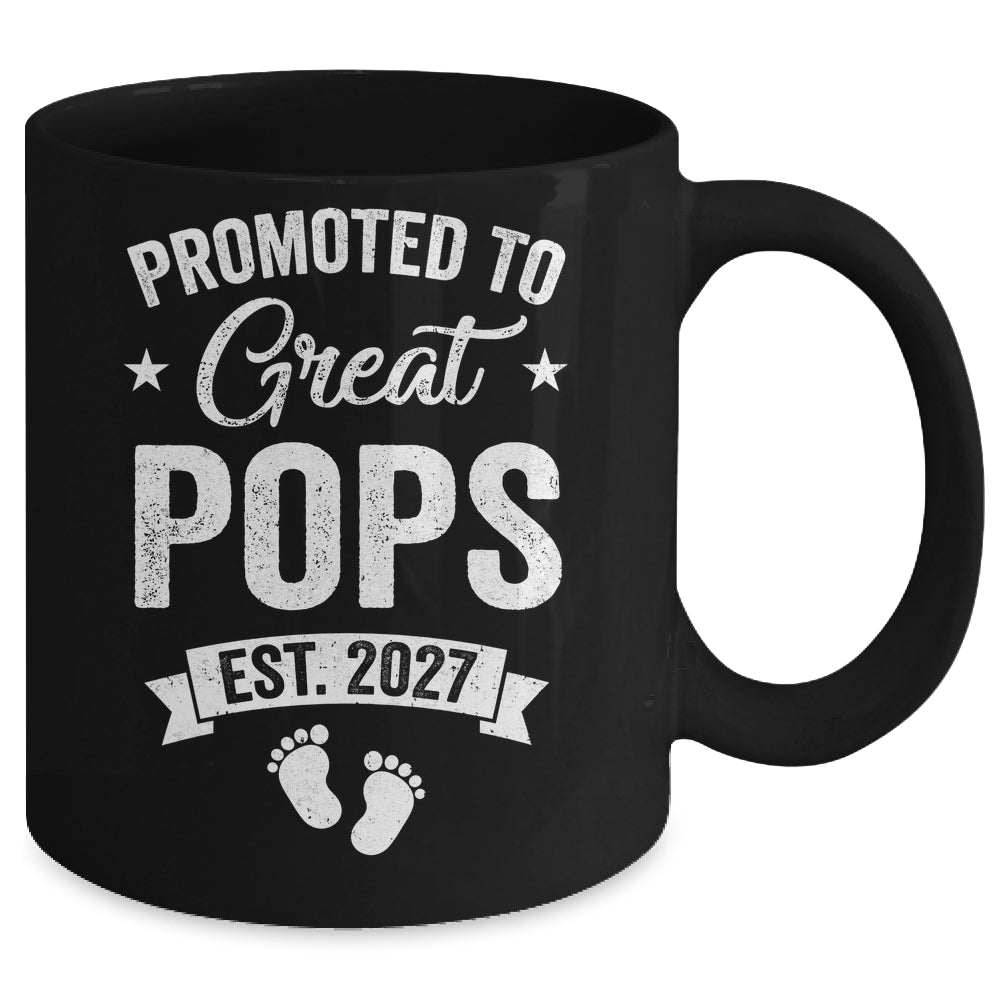 Promoted To Great Pops Est 2027 Pregnancy Announcement Mug | teecentury