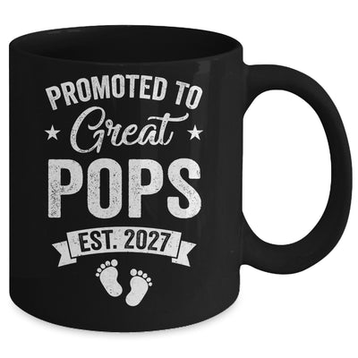 Promoted To Great Pops Est 2027 Pregnancy Announcement Mug | teecentury