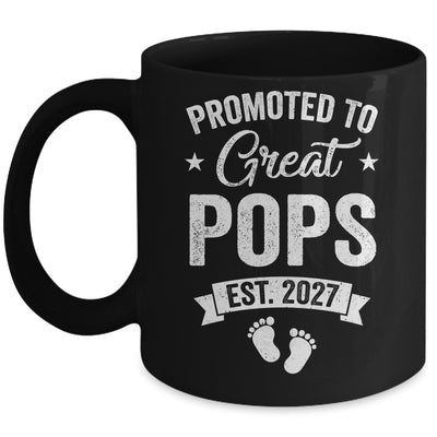Promoted To Great Pops Est 2027 Pregnancy Announcement Mug | teecentury