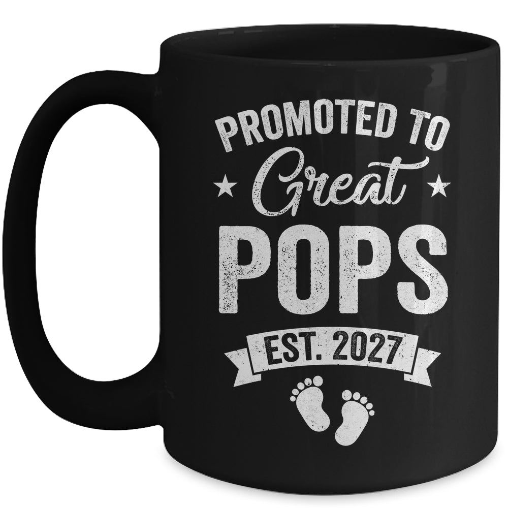Promoted To Great Pops Est 2027 Pregnancy Announcement Mug | teecentury