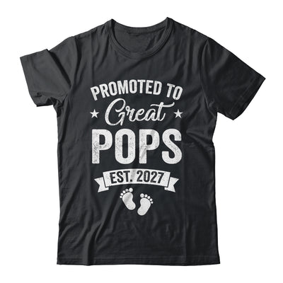 Promoted To Great Pops Est 2027 Pregnancy Announcement Shirt & Hoodie | teecentury