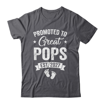 Promoted To Great Pops Est 2027 Pregnancy Announcement Shirt & Hoodie | teecentury