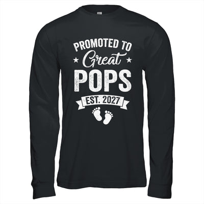 Promoted To Great Pops Est 2027 Pregnancy Announcement Shirt & Hoodie | teecentury