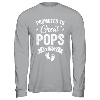 Promoted To Great Pops Est 2027 Pregnancy Announcement Shirt & Hoodie | teecentury