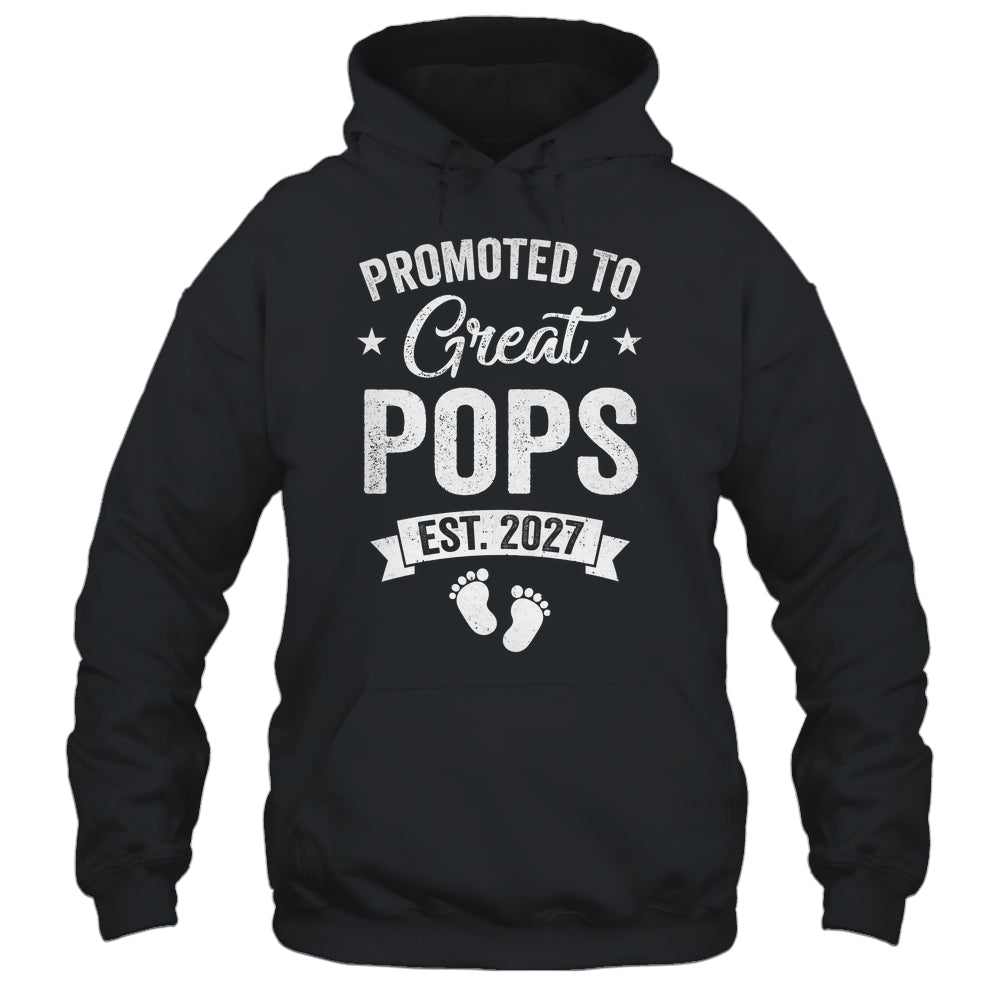 Promoted To Great Pops Est 2027 Pregnancy Announcement Shirt & Hoodie | teecentury