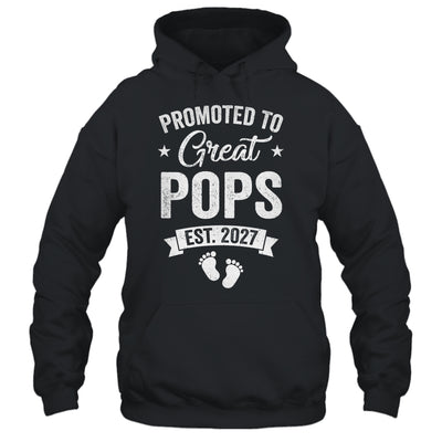 Promoted To Great Pops Est 2027 Pregnancy Announcement Shirt & Hoodie | teecentury