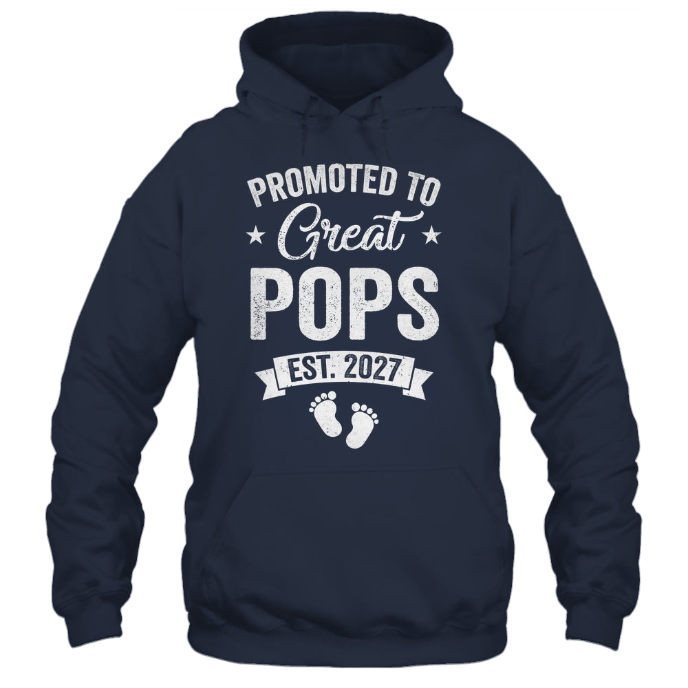 Promoted To Great Pops Est 2027 Pregnancy Announcement Shirt & Hoodie | teecentury