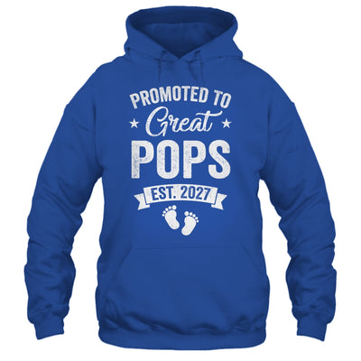 Promoted To Great Pops Est 2027 Pregnancy Announcement Shirt & Hoodie | teecentury