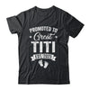 Promoted To Great Titi Est 2025 Pregnancy Announcement Shirt & Tank Top | teecentury
