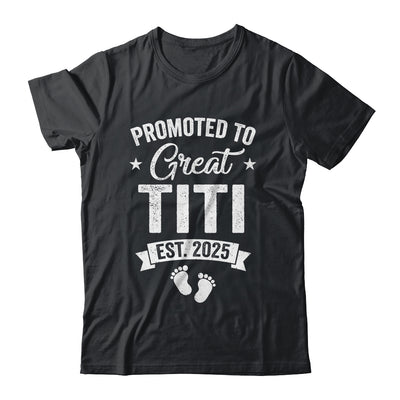 Promoted To Great Titi Est 2025 Pregnancy Announcement Shirt & Tank Top | teecentury