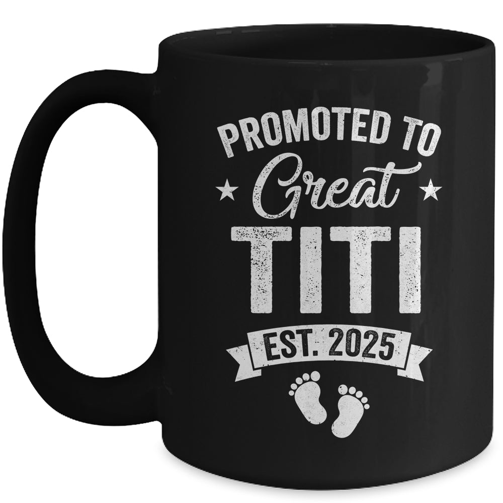 Promoted To Great Titi Est 2025 Pregnancy Announcement Mug | teecentury