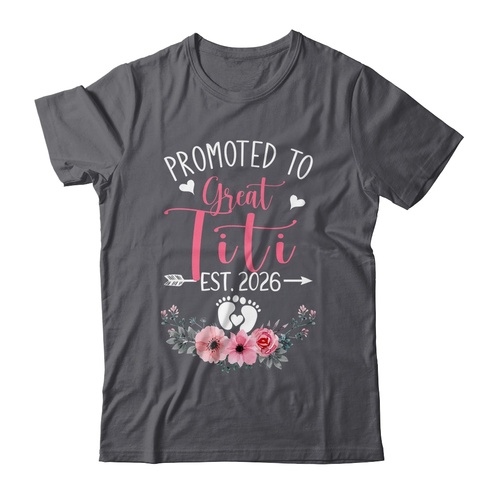 Promoted To Great Titi Est 2026 Mothers Day Shirt & Tank Top | teecentury