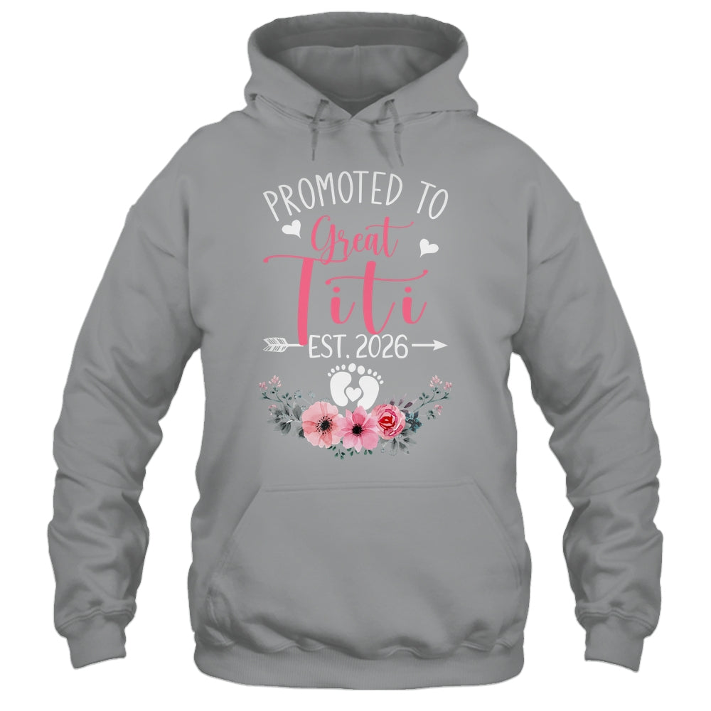 Promoted To Great Titi Est 2026 Mothers Day Shirt & Tank Top | teecentury