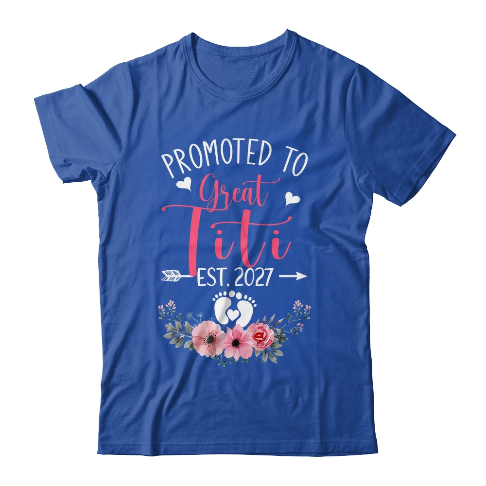 Promoted To Great Titi Est 2027 Mothers Day Shirt & Tank Top | teecentury