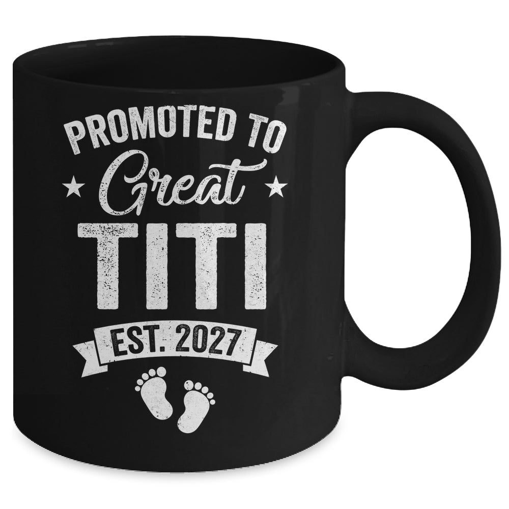 Promoted To Great Titi Est 2027 Pregnancy Announcement Mug | teecentury