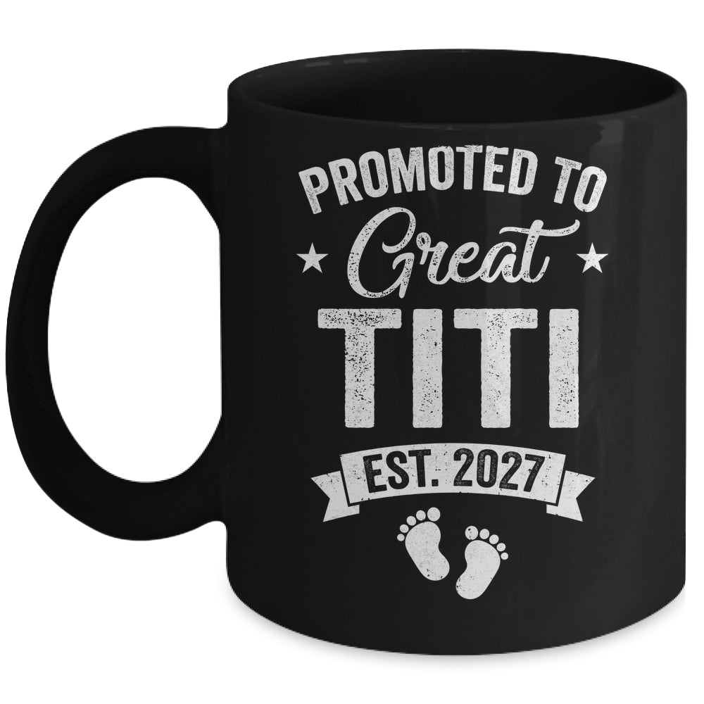 Promoted To Great Titi Est 2027 Pregnancy Announcement Mug | teecentury