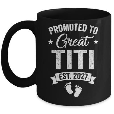 Promoted To Great Titi Est 2027 Pregnancy Announcement Mug | teecentury