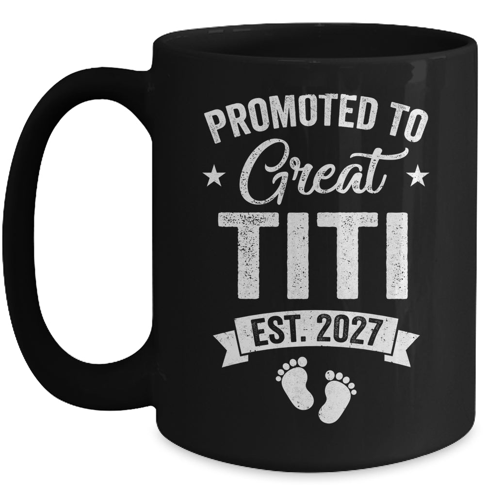 Promoted To Great Titi Est 2027 Pregnancy Announcement Mug | teecentury