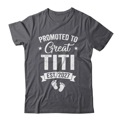 Promoted To Great Titi Est 2027 Pregnancy Announcement Shirt & Tank Top | teecentury
