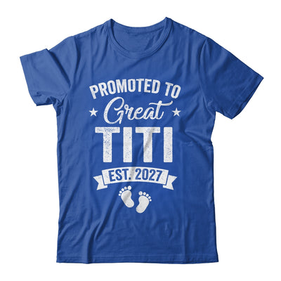 Promoted To Great Titi Est 2027 Pregnancy Announcement Shirt & Tank Top | teecentury