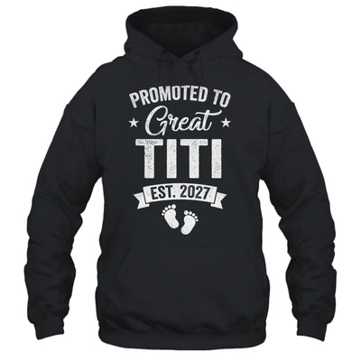 Promoted To Great Titi Est 2027 Pregnancy Announcement Shirt & Tank Top | teecentury