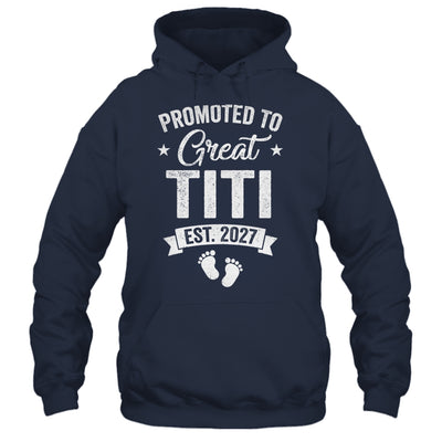 Promoted To Great Titi Est 2027 Pregnancy Announcement Shirt & Tank Top | teecentury