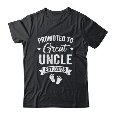 Promoted To Great Uncle Est 2026 Pregnancy Announcement Shirt & Hoodie | teecentury