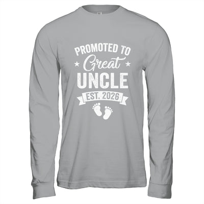 Promoted To Great Uncle Est 2026 Pregnancy Announcement Shirt & Hoodie | teecentury