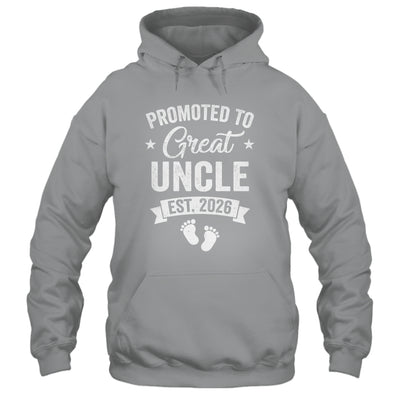 Promoted To Great Uncle Est 2026 Pregnancy Announcement Shirt & Hoodie | teecentury