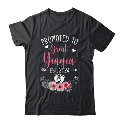 Promoted To Great Yiayia Est 2024 Mothers Day Shirt & Tank Top | teecentury