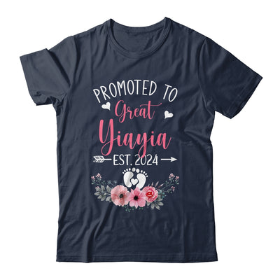 Promoted To Great Yiayia Est 2024 Mothers Day Shirt & Tank Top | teecentury