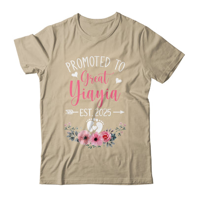 Promoted To Great Yiayia Est 2025 Mothers Day Shirt & Tank Top | teecentury